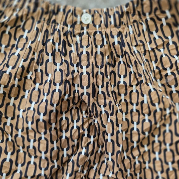 LOFT Chain Link Pattern Blouse in Brown and Black - Picture 5 of 7